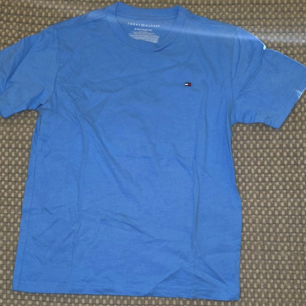 Tommy Hilfiger Kids Blue Crew Neck Short Sleeve Tee